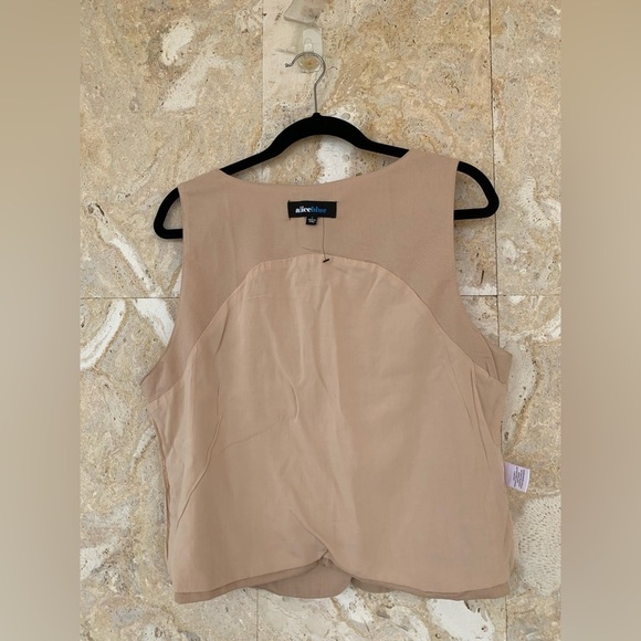 Alice Blue Floral Embroidered Tan Top - Picture 7 of 12